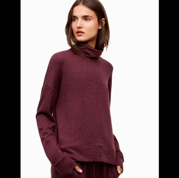 Community Sweaters - Aritzia Community Allora Turtleneck Size S Burgundy